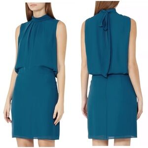 Reiss Teal Sleeveless Mini Dress